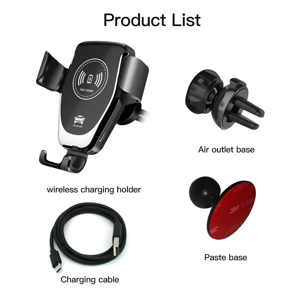 Auto Clamping Wireless Car Charger - Infrared Sensor Phone Mount | 10W Fast Charging Holder | Smart Touch Air Vent Mount | Quick Charge Wireless Cradle for iPhone & Android | UAE Driving Essential