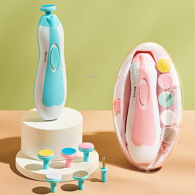 Electric Baby Nail Trimmer – Safe & Silent Nail File with LED Light | Gentle Baby Nail Care Kit for Newborns & Infants