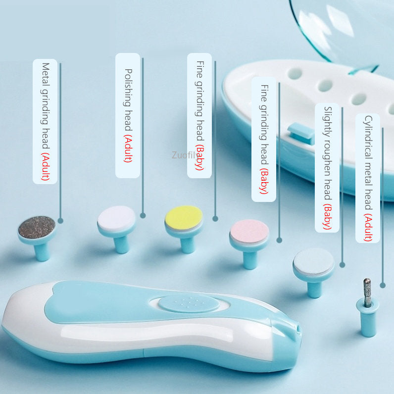 Electric Baby Nail Trimmer – Safe & Silent Nail File with LED Light | Gentle Baby Nail Care Kit for Newborns & Infants