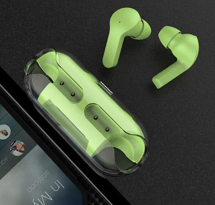 Crystal Wireless Earphones - Transparent Air 33 | ENC Noise Canceling Bluetooth Earbuds | LED Display, Fast Charging & HiFi Stereo Sound | Smart Touch & Waterproof Design | #MinaraSouq