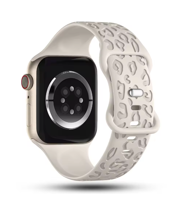 Designer Silicone Watch Strap for Apple Watch 38/40/41mm | Engraved Pattern | Sweat-Resistant Band
