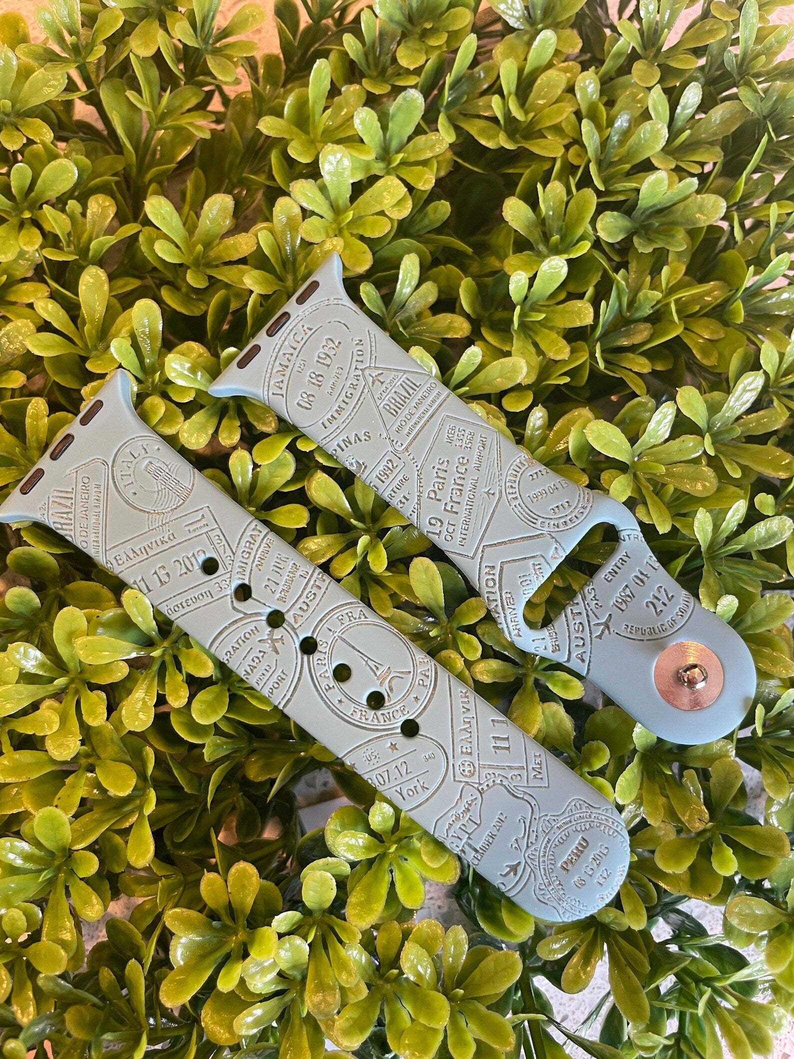 Designer Silicone Watch Strap for Apple Watch 38/40/41mm | Engraved Pattern | Sweat-Resistant Band