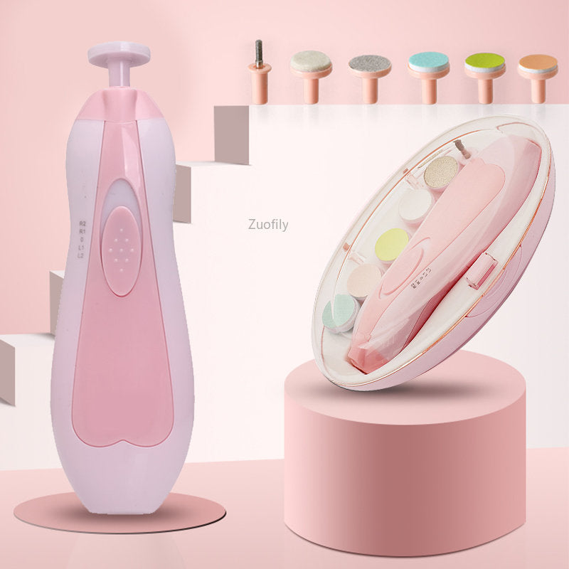 Electric Baby Nail Trimmer – Safe & Silent Nail File with LED Light | Gentle Baby Nail Care Kit for Newborns & Infants