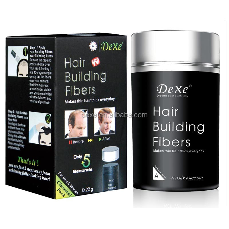 Hair Building Fiber - Natural Hair Thickener for Thinning Hair | Instant Volume Powder for Men & Women | Easy to Apply Hairs Fibers | Seamless Finish with Optional Locking Spray | Washable Hairs Filer