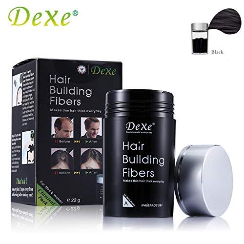 Hair Building Fiber - Natural Hair Thickener for Thinning Hair | Instant Volume Powder for Men & Women | Easy to Apply Hairs Fibers | Seamless Finish with Optional Locking Spray | Washable Hairs Filer
