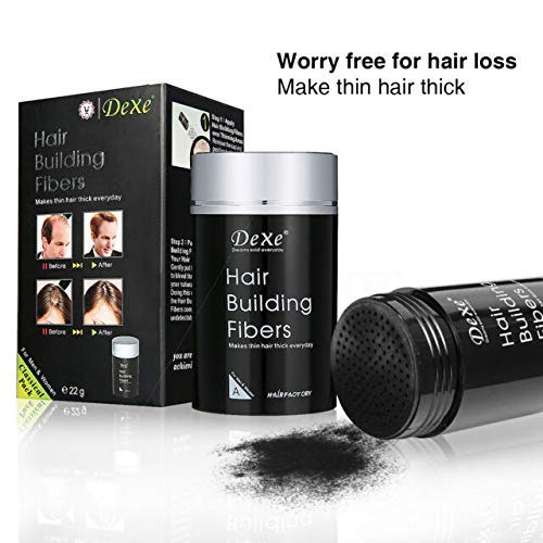 Hair Building Fiber - Natural Hair Thickener for Thinning Hair | Instant Volume Powder for Men & Women | Easy to Apply Hairs Fibers | Seamless Finish with Optional Locking Spray | Washable Hairs Filer