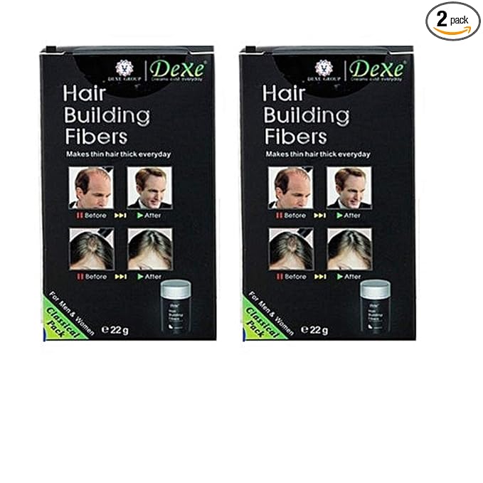 Hair Building Fiber - Natural Hair Thickener for Thinning Hair | Instant Volume Powder for Men & Women | Easy to Apply Hairs Fibers | Seamless Finish with Optional Locking Spray | Washable Hairs Filer