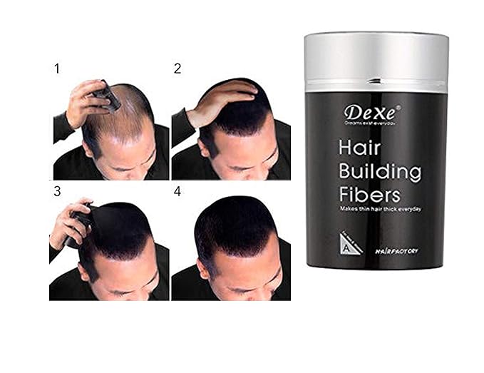 Hair Building Fiber - Natural Hair Thickener for Thinning Hair | Instant Volume Powder for Men & Women | Easy to Apply Hairs Fibers | Seamless Finish with Optional Locking Spray | Washable Hairs Filer