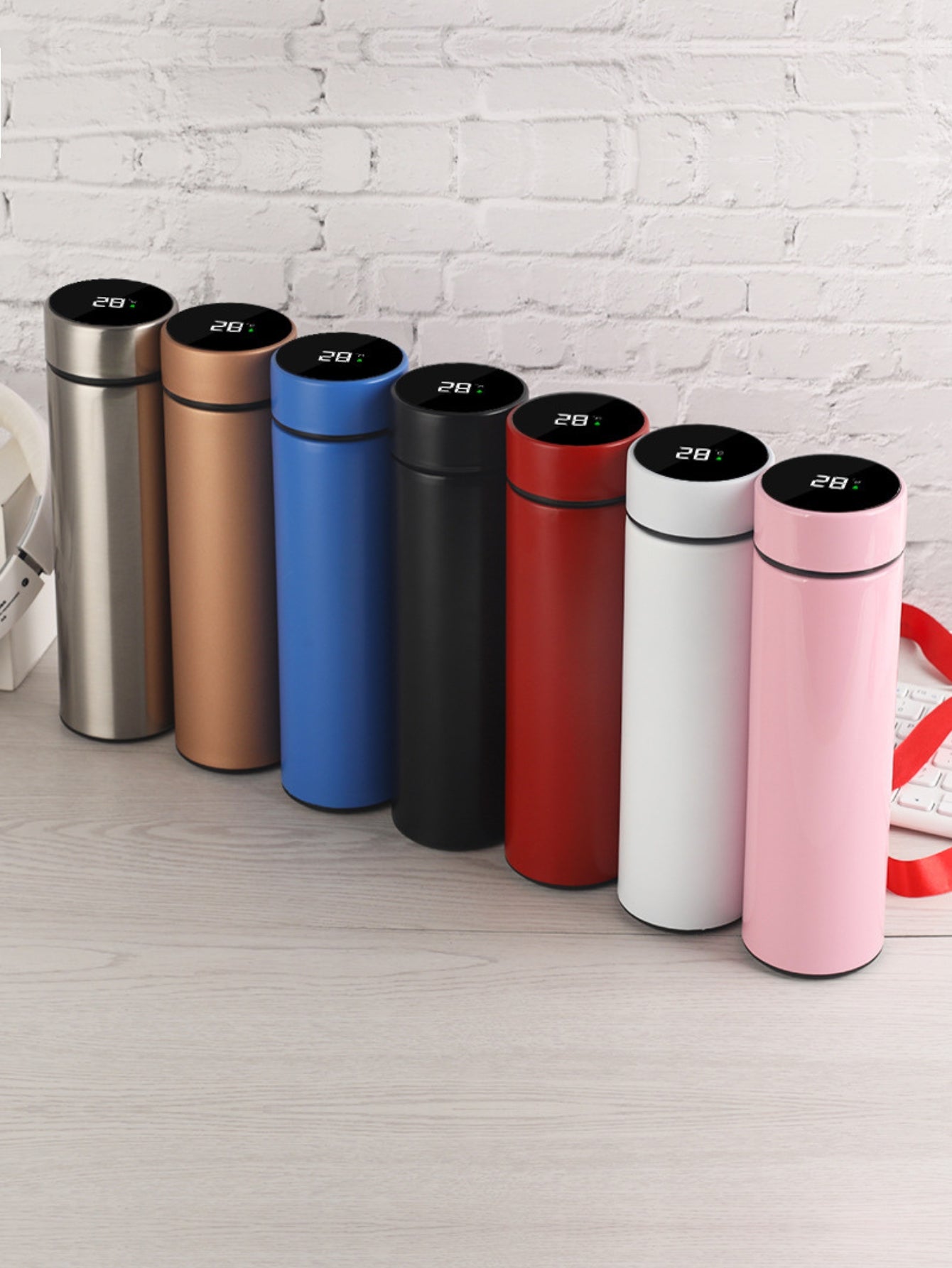 Smart Water Bottle - LED Temperature Display Cup | Insulated Tea Infuser Bottles | Leak-Proof Travel Mug | Stainless Steel Smart Bottle & Rust-Proof Cup | Portable Thermal Bottles for Men & Women
