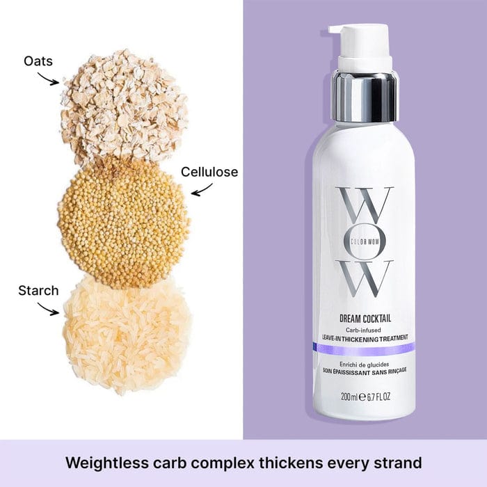 Color Wow Dream Cocktail Thickening Treatment – Carb-Infused Leave-In for Fine Hair | 200ml Instant Volume & Fuller Strands