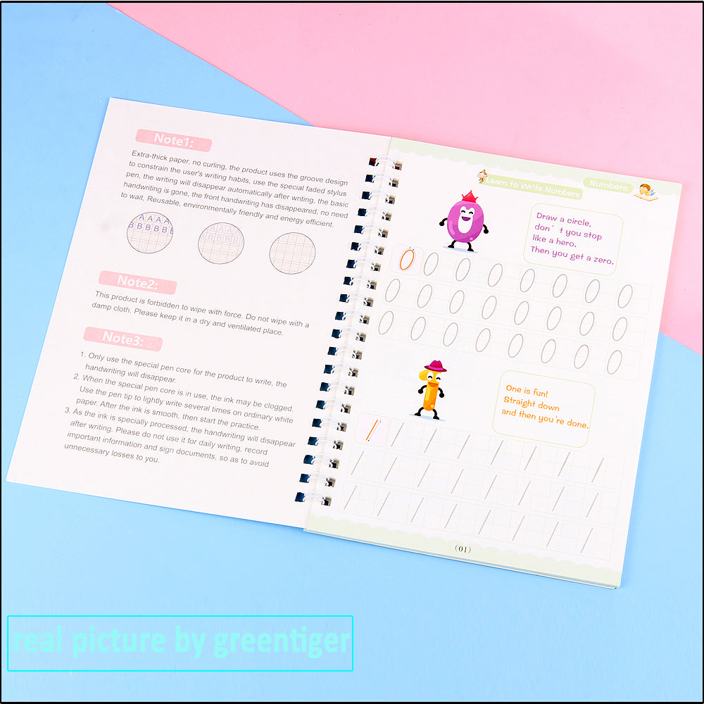 Magic Handwriting Practice Book – Reusable English Writing Workbook for Kids & Adults | Improve Penmanship & Style