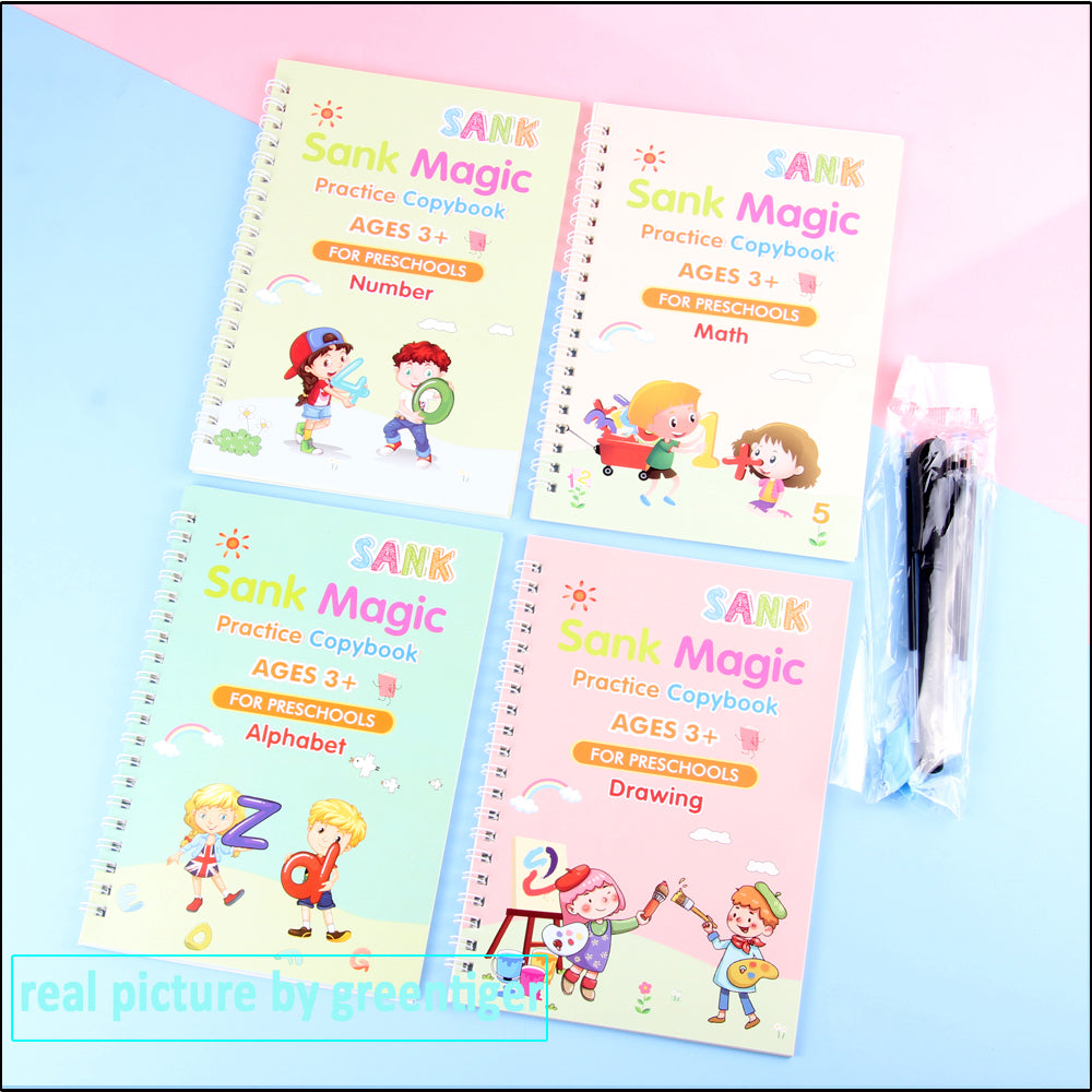 Magic Handwriting Practice Book – Reusable English Writing Workbook for Kids & Adults | Improve Penmanship & Style